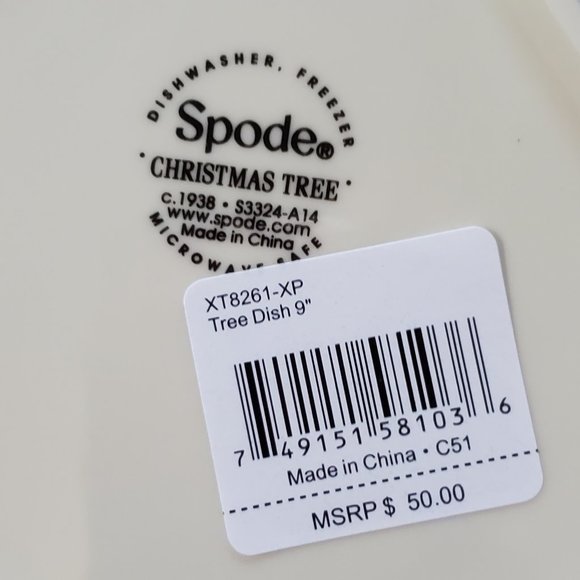 Spode Christmas Tree Shaped Dish (9in) - NWT! - Picture 8 of 9